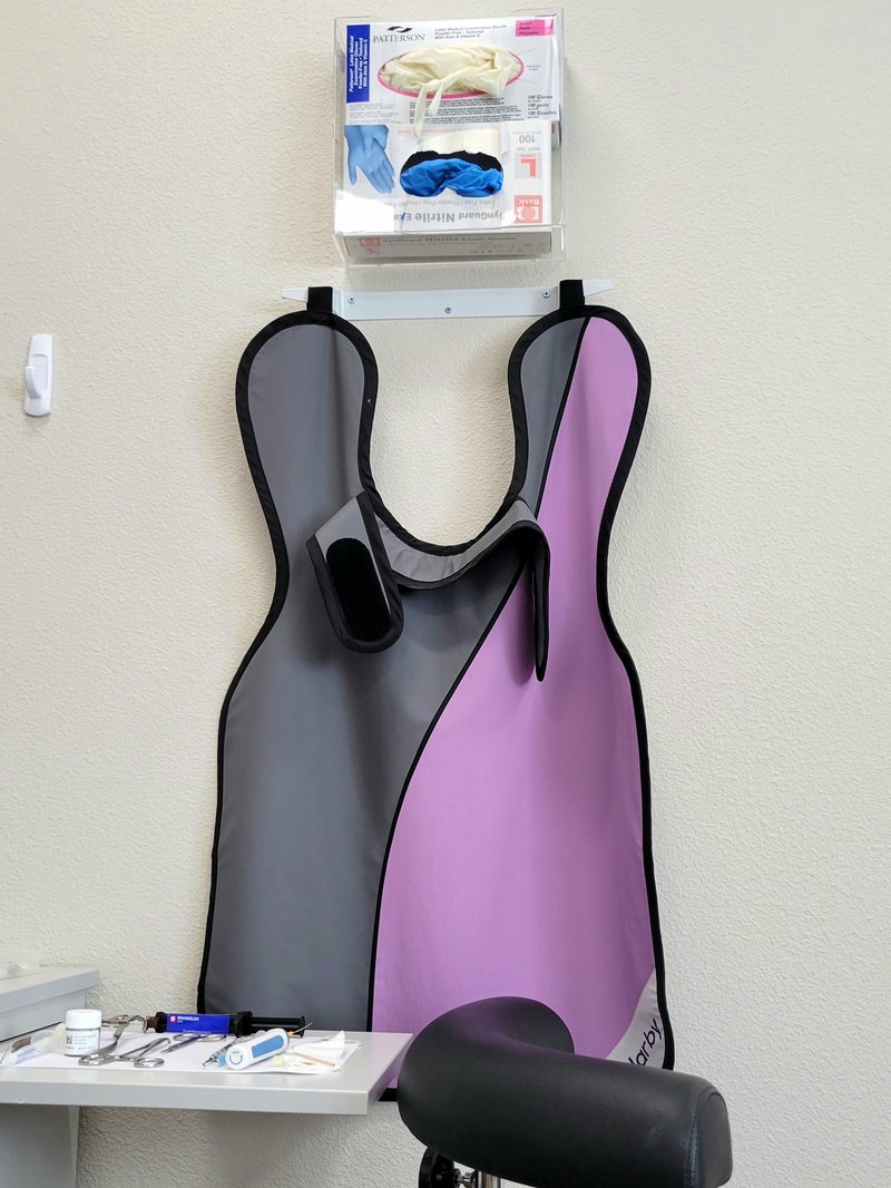 Lead protective apron used in medical imaging