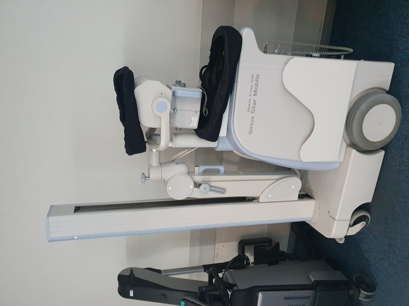 Mobile X-ray unit (Sirius Star Mobile) used for portable chest radiography